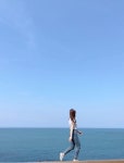 무신사 스탠다드(MUSINSA STANDARD) 우먼즈 슬림 스트레이트 데님 팬츠 [스카이 블루] - 사이즈 & 후기 | 무신사