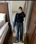 심플 스웨츠(SIMPLE SWEATS) | 앤심플(ANDSIMPLE) Cotton Crop Sweatshirt (Deep Navy) - 59,000 | 무신사 스토어