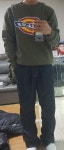 디키즈(DICKIES) 크루넥 로고 스웨트셔츠 올리브 그린 - 17,900 | 무신사 스토어