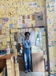 밀리언코르(MILLIONCOR) [9511] 유니섹스 캣브러쉬 데미지 와이드 데님 (진청) - 56,000 | 무신사 스토어