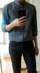 더스토리(THESTORI) MU chambray shirts (Gray) - 사이즈 & 후기 | 무신사