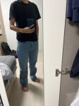 토피(TOFFEE) 와이드 데님 팬츠 (LIGHT BLUE) - 46,000 | 무신사 스토어