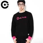 컬티브(CULTIVE) TWO TONE CREWNECK (BLK/PINK) - 52,000 | 무신사 스토어