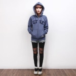 컬티브(CULTIVE) CTVE LOGO ZIP-UP HOODIE (D.BLUE) - 25,000 | 무신사 스토어
