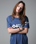 토핏(TOFIT) [TOFIT]T-Shirt With Large Logo In Indigo Blue - 57,000 | 무신사 스토어