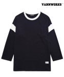 밴웍스(VANNWORKS) 3/4 SLEEVE BASIC 티셔츠(VNAFTS314)_NAVY - 7,900 | 무신사 스토어
