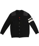 토핏(TOFIT) Tofit Red Logo Point Cardigan Black - 195,000 | 무신사 스토어