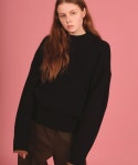 에번라포레(EVANLAFORET) [UNISEX] COULEUR ANGORA SWEATER(BLACK) - 51,750 | 무신사 스토어