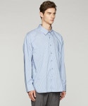 더니트컴퍼니(THEKNITCOMPANY) 스트라이프 루즈 핏 셔츠 스카이블루 - 65,000원 | 무신사 스토어