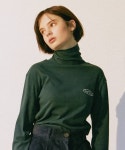 미뇽네프(MIGNONNEUF) 미뇽네프 로고 터틀넥 그린 - 26,100 | 무신사 스토어