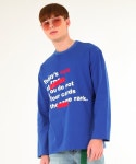 스테디콤마(STEADY COMMA) [UNISEX]2taping lettering long sleeve(blue) - 10,900 | 무신사 스토어