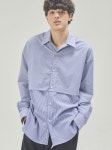 에프터글로우(AFTERGLOW) LAYERD TWOTONE SHIRT BLUE - 71,200 | 무신사 스토어