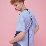 제너럴아이디어(GENERALIDEA) S8D05016 - BACK BUTTON POINT HALF T-SHIRT [NAVY] - 사이즈 & 후기 | 무신사