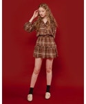 모어댄라이크(MORE THAN LIKE) MORE THAN LIKE CHECK COLLAR DRESS - BROWN - 사이즈 & 후기 | 무신사