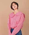 더 베리 띵(THE VERY THING) T/round check pattern blouse_RD - 59,000 | 무신사 스토어