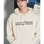 아임낫어휴먼비잉(I AM NOT A HUMAN BEING) Basic Logo Hoodie - Black - 사이즈 & 후기 | 무신사