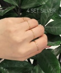 티오유(TOU) 154 [4SET] Layered Silver 925 Ring - 33,000원 | 우신사 스토어