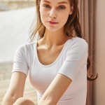 데비웨어(DEVIWEAR) 여성 요가복 DEVI-T0011-화이트 필라테스 티셔츠 반팔 - 21,000 | 무신사 스토어