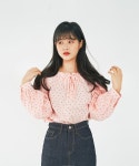더 베리 띵(THE VERY THING) T/crew neck shirring dot blouse_PK - 사이즈 & 후기 | 무신사
