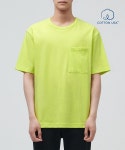 무신사 스탠다드(MUSINSA STANDARD) 릴렉스 핏 크루 넥 포켓 반팔 티셔츠 [라임] - 사이즈 & 후기 | 무신사