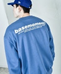 베이스모먼트(BASEMOMENT) 베이직 로고 헤비 맨투맨 - 멜란지 블루 - 32,400원 | 무신사 스토어