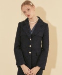 살롱 드 욘(SALON DE YOHN) Classic Tweed Jacket_ Navy - 사이즈 & 후기 | 무신사