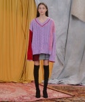 아이아이(EYEYE) HEART CABLE COLOR COMBINATION KNIT TOP_PINK (EEON4NTR01W) - 134,100 | 무신사 스토어