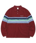 디스이즈네버댓(THISISNEVERTHAT) L-Logo Striped Jersey Polo Burgundy - 79,000 | 무신사 스토어