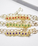 봉보(BONBEAU) Sunshine gold Daisy oval chain Bracelet 썬샤인 골드체인팔찌 - 41,000 | 무신사 스토어