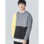 에잇세컨즈(8SECONDS) 블루 컬러 블럭 조직 니트 (210151AYBP) - 39,900원 | 무신사 스토어