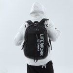 라이프워크(LIFEWORK) 어센틱 로고 스플릿 백팩_BLACK - 189,000원 | 무신사 스토어