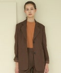 라르고(LARGO) linen single two button jacket (brown) - 사이즈 & 후기 | 무신사