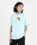 스테디콤마(STEADY COMMA) Hedgehog surf SHORT SLEEVE T-shirt SKYBLUE - 22,400 | 무신사 스토어