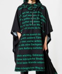 이에스씨 스튜디오(ESC STUDIO) Lettering poncho (black) - 사이즈 & 후기 | 무신사