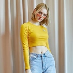 어슈얼아뜰리에(ASSUAL ATELIER) Ares Crop T-Shirts (Yellow) - 사이즈 & 후기 | 무신사