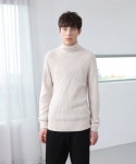 베이직하우스(BASIC HOUSE) 캐시크릴사선조직터틀넥풀오버 HUKT7105 - 59,900원 | 무신사 스토어