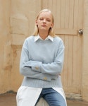 파이브어클락(FIVE O CLOCK) BUTTON KNIT_SKY BLUE - 108,000 | 무신사 스토어