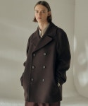 퍼스트플로어(FIRSTFLOOR) MINIMAL PEA COAT (DARK BROWN) - 사이즈 & 후기 | 무신사