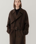 드로우핏(DRAW FIT) 윈터 모노 더블 로브 트렌치코트 [DARK BROWN] - 165,200 | 무신사 스토어