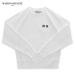 메종 키츠네(MAISON KITSUNE) FW00341KM0002 LT 더블 폭스 헤드 패치 여성용 맨투맨 베이지 - 279,000원 | 무신사 스토어