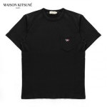 메종 키츠네(MAISON KITSUNE) FM00120KJ0010 BK 트리컬러 폭스 패치 남성용 반팔 티셔츠 블랙 - 114,000 | 무신사 스토어