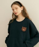 모어댄라이크(MORE THAN LIKE) POCKET BEAR LOGO SWEAT SHIRT - NAVY - 사이즈 & 후기 | 무신사