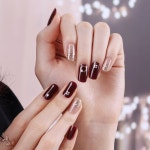 글로씨블라썸(GLOSSYBLOSSOM) 젤네일스티커 노블버건디 - 후기 | 무신사