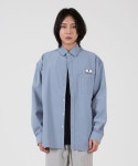 스테디콤마(STEADY COMMA) POCKET PATCH OVER-FIT SHIRT SKYBLUE - 44,800 | 무신사 스토어