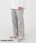 스테디콤마(STEADY COMMA) SIDE POINT STRING PANTS L.GRAY - 49,600 | 무신사 스토어