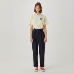 제이에스와이파트너즈 | 제이에스엔와이(JSNY) Belted High-rise Trousers DARK NAVY (JYPA1B900N3) - 239,000 | 무신사 스토어