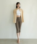 인지액티브(INJIACTIVE) CLEAR 3/4 LEGGINGS 커피빈 - 사이즈 & 후기 | 무신사
