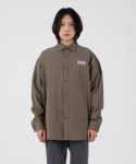 스테디콤마(STEADY COMMA) A.D.L PATCH OVER-FIT SHIRT KHAKI - 사이즈 & 후기 | 무신사 스테디콤마(STEADY COMMA)  A.D.L PATCH OVER... 