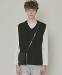 코네트(CONATT) DWS V-NECK KNIT VEST(BLACK) - 사이즈 & 후기 | 무신사 코네트(CONATT)  DWS V-NECK KNIT VEST(BLACK) - 사이즈 & 후기... 