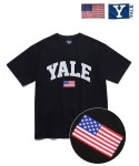 예일(YALE) 2 TONE ARCH USA TEE BLACK - 23,400 | 무신사 스토어
